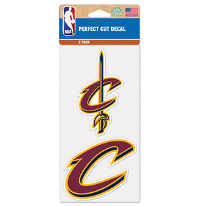 Cleveland Cavaliers 2 Pk Color Decal Set - Sweets and Geeks