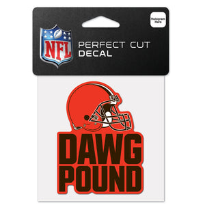 Cleveland Browns 4" x 4" Slogan Logo DieCut Decal - Sweets and Geeks