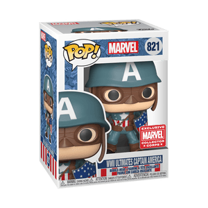 Funko Pop Heroes: Marvel - WWII Ultimates Captain America (Collector Corps) #821 - Sweets and Geeks