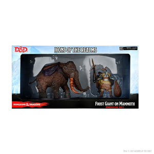 Dungeons & Dragons Fantasy Miniatures: Icons of the Realms Set 19 Snowbound Frost Giant and Mammoth Premium Set (Preorder June 2021) - Sweets and Geeks