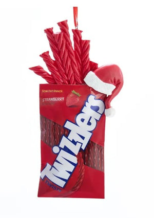 Twizzlers With Santa Hat Ornament - Sweets and Geeks