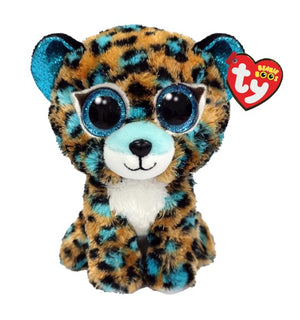 Ty Beanie Boo - Cobalt - 6" Blue Spotted Leopard - Sweets and Geeks