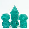 Green Burst Lightning Glass Dice Set - Sweets and Geeks