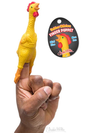 Rubber Chicken Finger Puppet - Sweets and Geeks