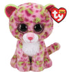 Ty Beanie Boo - Lainey - Pink and Green Leopard 6" - Sweets and Geeks