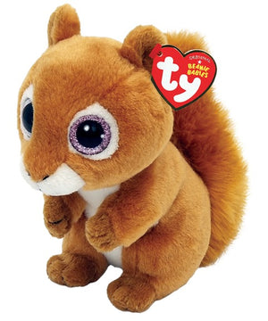 Ty Beanie Boo - Squire - Brown Squirrel 6" - Sweets and Geeks