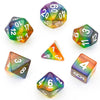 Transparent Rainbow Resin Dice - Sweets and Geeks