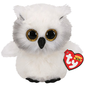 Ty Beanie Babies - Austin - White Owl 6" - Sweets and Geeks