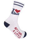 I Love Jesus (But I Cuss A Little) Socks - Sweets and Geeks
