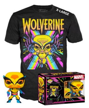 Funko POP! & Tee Collectors Box Marvel: X-Men - Wolverine (Blacklight) Special Edition Exclusive - Sweets and Geeks
