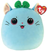Ty Squish-A-Boo - Kirra - 10" Medium Blue Cat - Sweets and Geeks