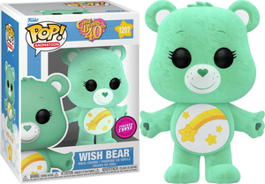 Funko Pop! Animation: Care Bears 40th Anniversary - Wish Bear (Chase) (Flocked) #1207 - Sweets and Geeks