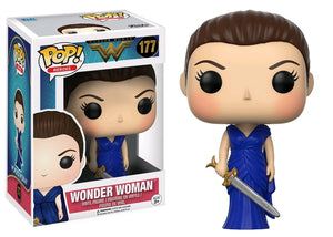 Funko POP! Heroes: DC's Wonder Woman - Wonder Woman (Blue Dress) (GameStop Exclusive) #177 - Sweets and Geeks