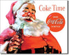 Santa Coke Time Vintage Metal Tin Sign - Sweets and Geeks