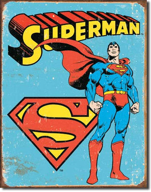 Superman 1945 Retro Metal Tin Sign - Sweets and Geeks
