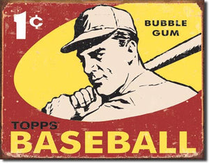 Topps 1959 Baseball Vintage Metal Tin Sign - Sweets and Geeks