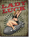 Legends Lady Luck Pin-up Metal Tin Sign - Sweets and Geeks