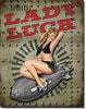 Legends Lady Luck Pin-up Metal Tin Sign - Sweets and Geeks