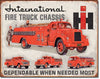 International Fire Truck Chassis Vintage Metal Tin Sign - Sweets and Geeks