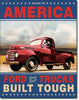 Ford Trucks Built Tough Vintage Tin Sign - Sweets and Geeks