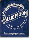 Blue Moon - Skyline Logo Retro Vintage Metal Tin Sign - Sweets and Geeks