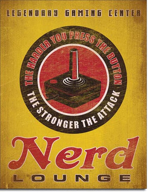 Nerd Lounge Vintage Metal Tin Sign - Sweets and Geeks