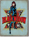 Black Widow Retro Metal Tin Sign - Sweets and Geeks