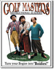 The Three Stooges Golf Masters Vintage Metal Tin Sign - Sweets and Geeks