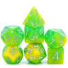 Foam Brain Games - Yellow and Green Seabed Treasure RPG Dice Set - Sweets and Geeks