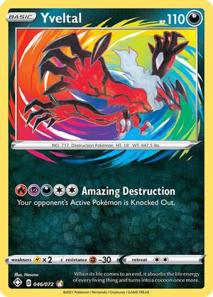 Yveltal (Amazing Rare) - Shining Fates - Card # 046/072 - Sweets and Geeks