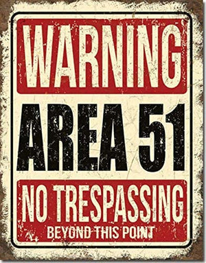 Area 51 - Tin Sign - Sweets and Geeks