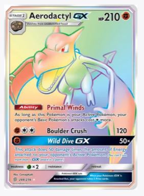 Aerodactyl GX (Secret) SM - Unified Minds # 244/236 - Sweets and Geeks