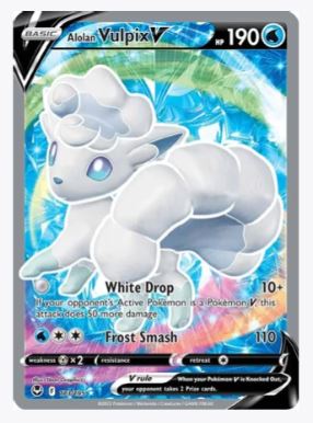 Alolan Vulpix V (Full Art) SWSH12: Silver Tempest # 173/195 - Sweets and Geeks
