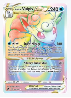 Alolan Vulpix VSTAR (Secret) SWSH12: Silver Tempest # 197/195 - Sweets and Geeks