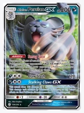 Alolan Persian GX SM - Cosmic Eclipse # 129/236 - Sweets and Geeks