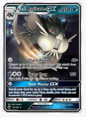 Alolan Raticate GX SM - Celestial Storm # 85/168 - Sweets and Geeks