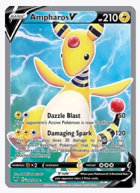 Ampharos V (Full Art) SWSH04: Vivid Voltage # 171/185 - Sweets and Geeks