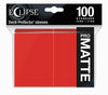 Ultra Pro Sleeves Eclipse Matte Apple Red 100-Count - Sweets and Geeks