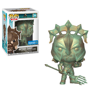 Funko Pop Heroes: Aquaman - Arthur Curry (Patina) Walmart Exclusive #244 - Sweets and Geeks