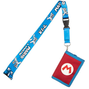 Super Mario Velcro Tri-Fold Lanyard Wallet - Sweets and Geeks