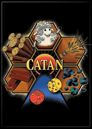 Catan on Black Magnet - Sweets and Geeks