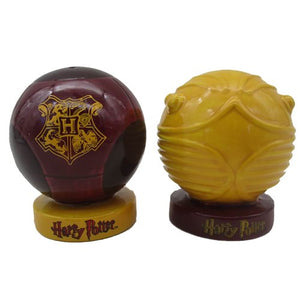 Harry Potter Quaffle Snitch Ceramic Salt and Pepper Shaker - Sweets and Geeks
