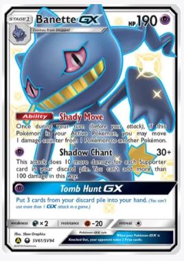 Banette GX Hidden Fates: Shiny Vault # SV61/SV94 - Sweets and Geeks