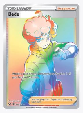 Bede (Secret) SWSH01: Sword & Shield Base Set	# 207/202 - Sweets and Geeks
