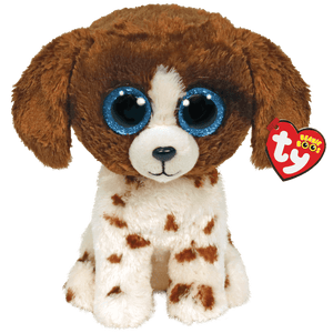 Ty Beanie Boo - Muddles - Brown and White Dog - Sweets and Geeks