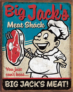 Big Jack's Meats Tin Sign - Sweets and Geeks