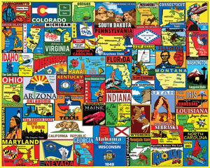 State Stickers (1661pz) - 1000 Piece - Sweets and Geeks