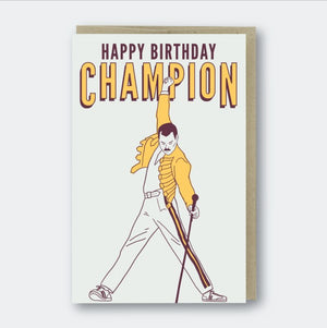 Happy Birthday Champion Greeting Card - Sweets and Geeks