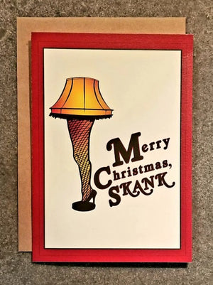 Merry Christmas, Skank Greeting Card - Sweets and Geeks