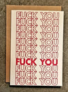 Fuck You Greeting Card - Sweets and Geeks